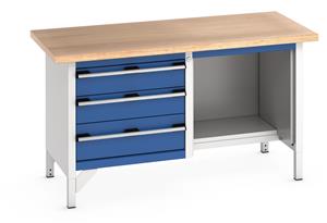 Bott Bench1500Wx750Dx840mmH - 3  Drawers & MPX Top 1500mm Wide Engineers Storage Benches with Cupboards & Drawers 43/41002040.11 Bott Bench1500Wx750Dx840mmH 3 Drawers MPX Top.jpg